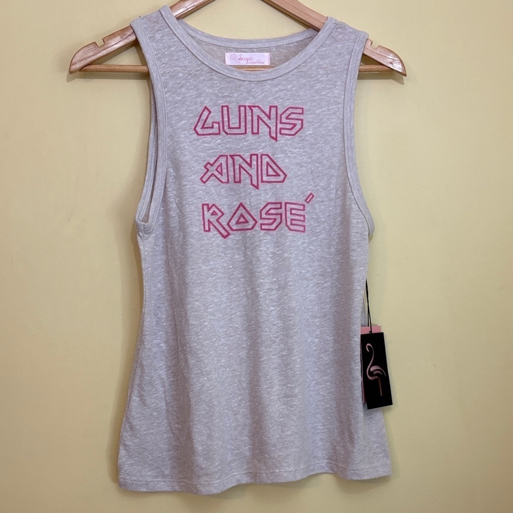 Sugar a sweet brand | NWT Guns And Rosé Sand Pink Muscle Tank Small